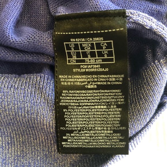 Guess Sparkly Purple Short Sleeved Sweater - Picture 6 of 7